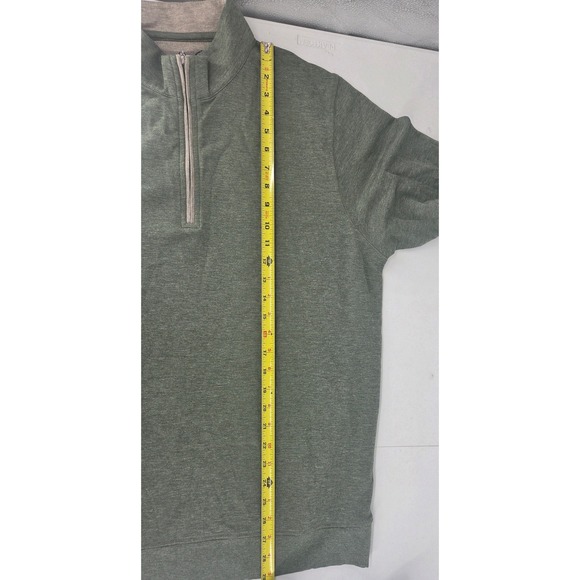 NWT Collars & Co Quarter Zip Pullover Heathered Green Large - Picture 4 of 7